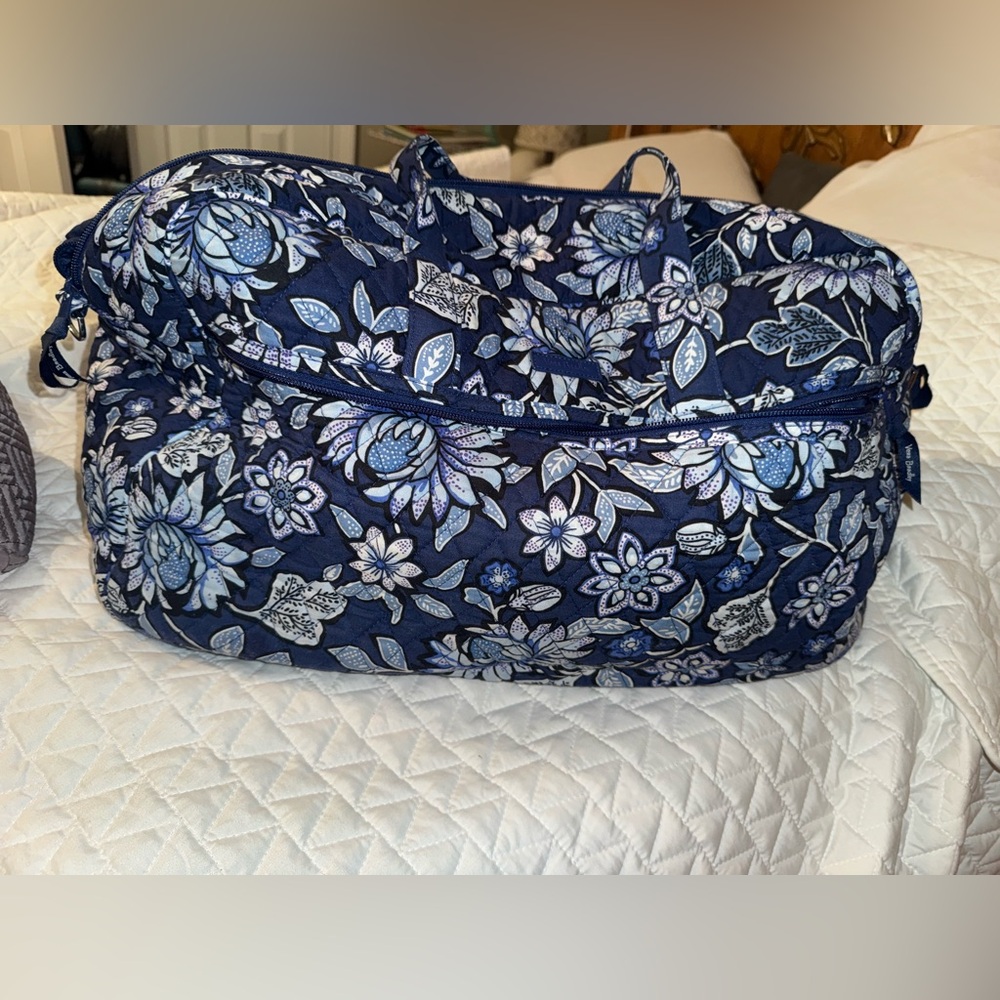 Vera Bradley Blue and White Quilted Travel Bag
